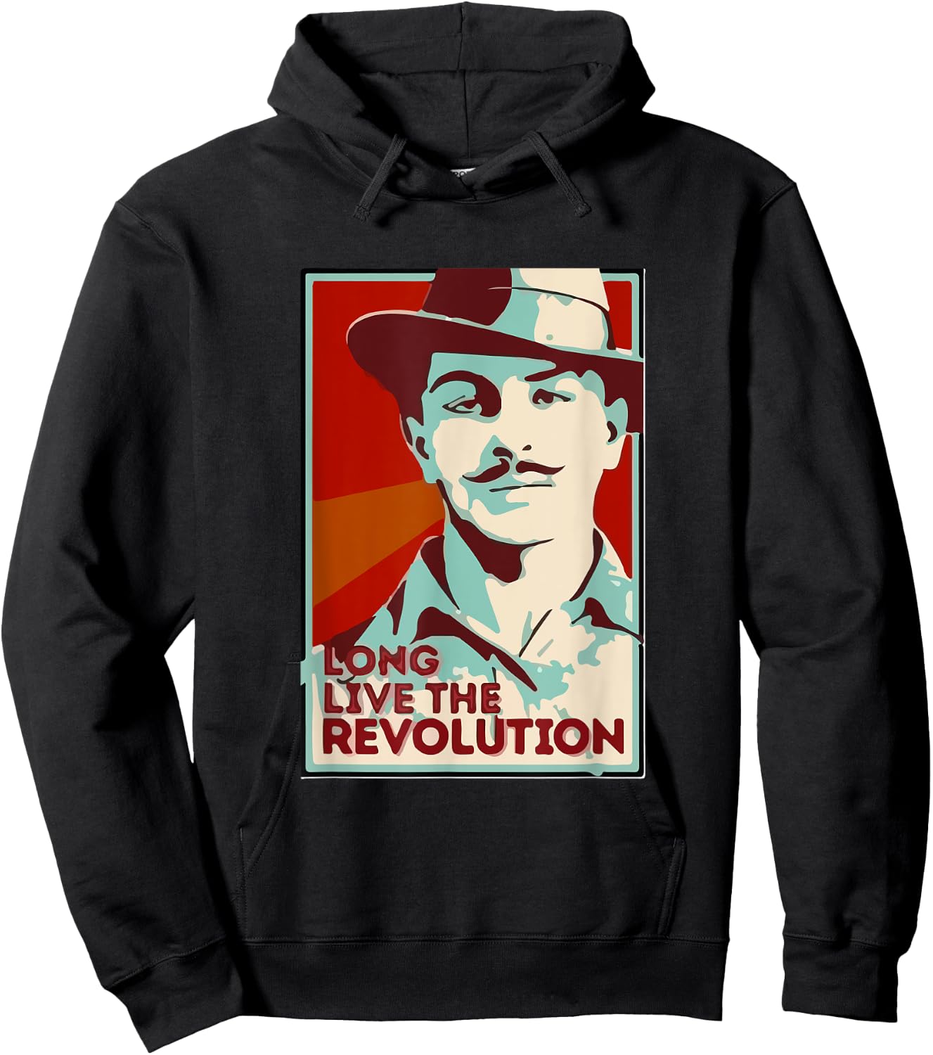 Shaheed Bhagat Singh Revolution Hoodie - Hoodie | Black