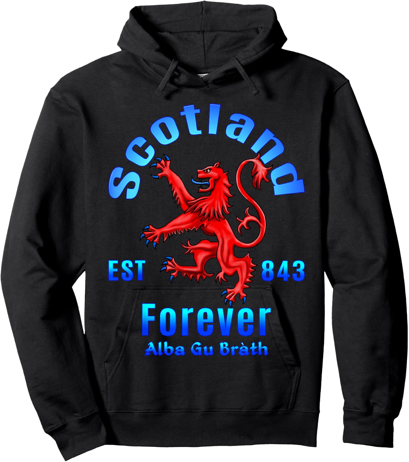 Scotland Forever Est 843 Alba Gu Brath Hoodie - Hoodie | Black