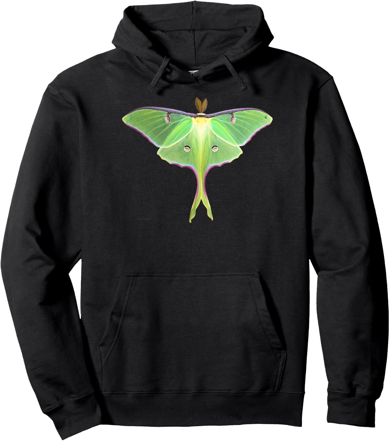 Luna Moth Beautiful Nature Butterfly Gift Lg Hoodie - Hoodie | Black