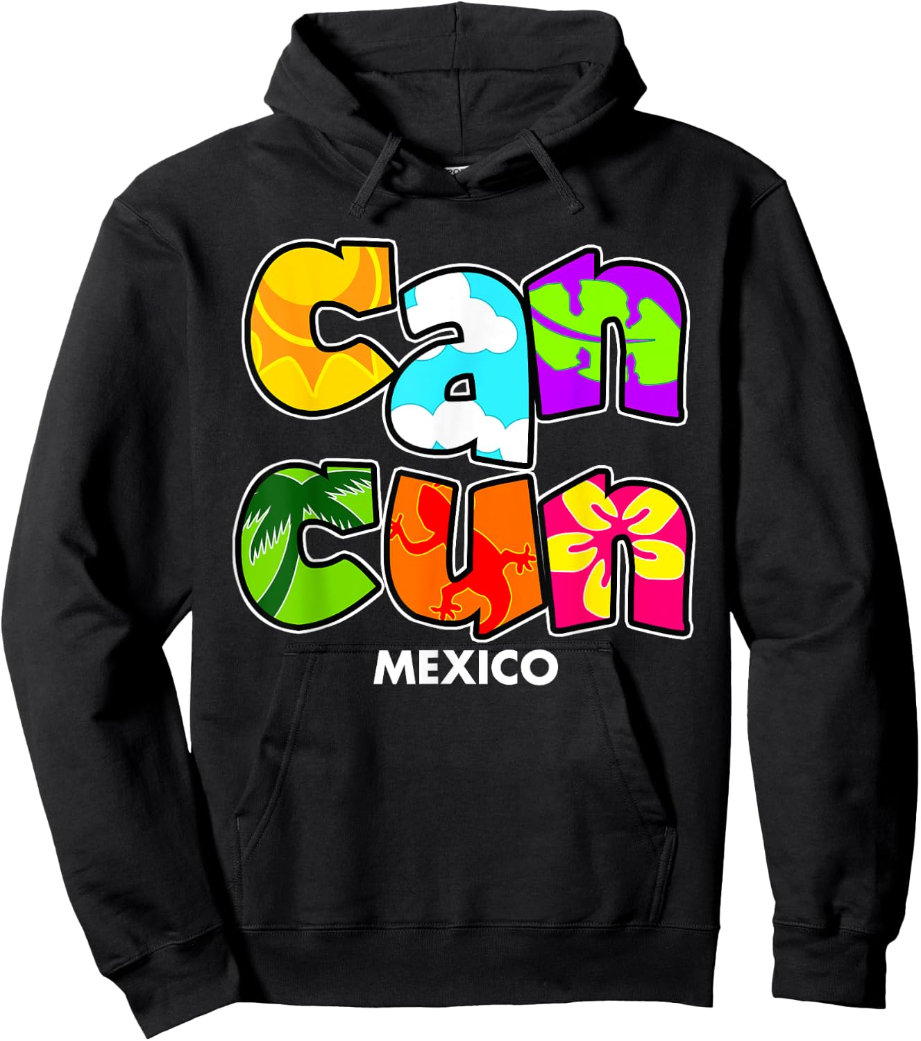 Cancun Mexico Souvenir Gift Spring Break Summer Vacation Men Women Hoodie - Hoodie | Black