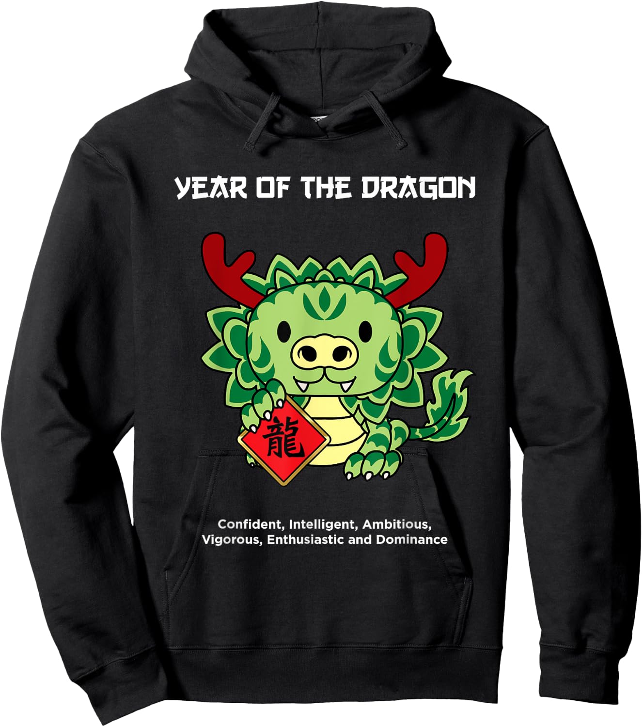 Year of The Dragon Chinese Zodiac Lunar New Year Hoodie - Hoodie | Black