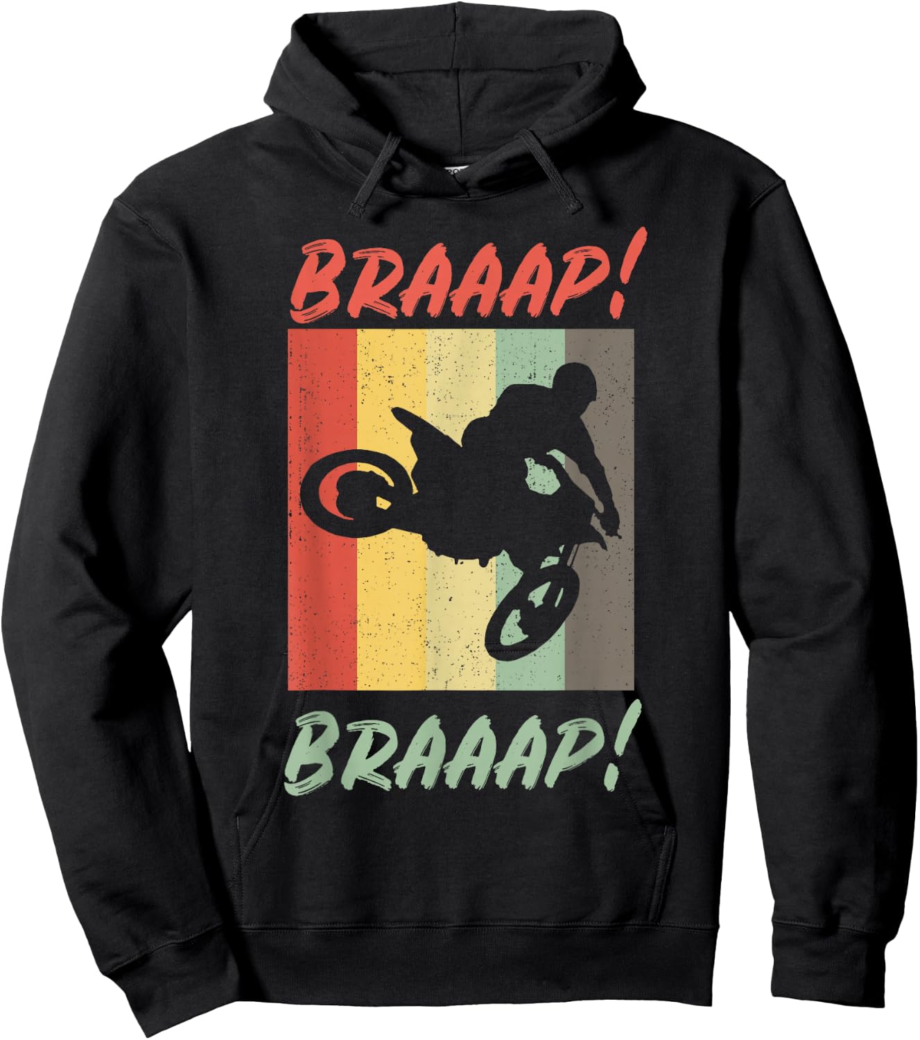 Retro Dirt Bike Rider - Vintage MX Motocross Supercross Hoodie - Hoodie | Black