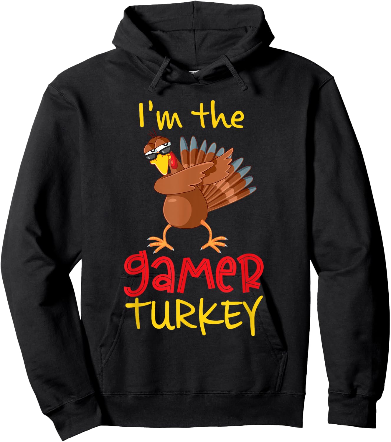 Funny Gamer Turkey Matching Family Group Thanksgiving Party Hoodie - Hoodie | Black