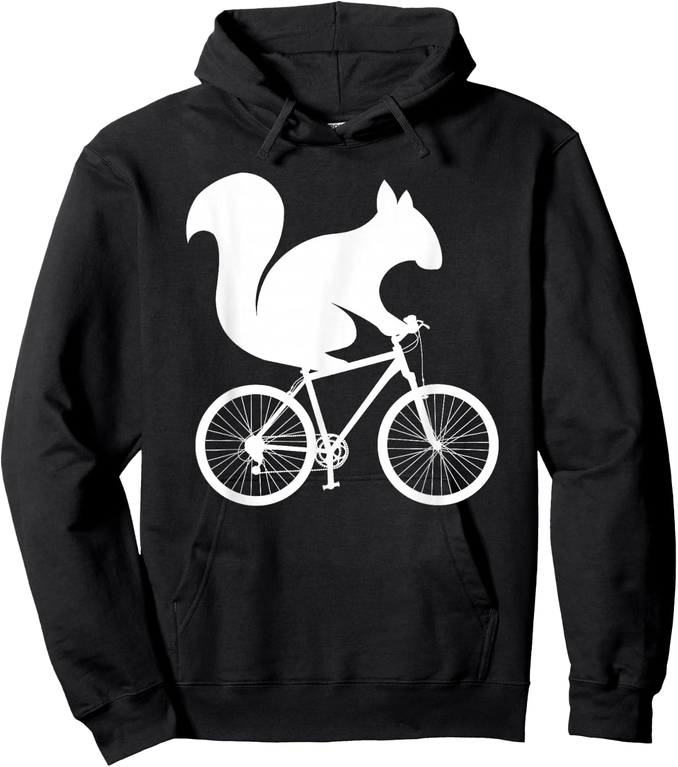 Squirrel Riding Bike MTB Cycling Hoodie - Hoodie | Black