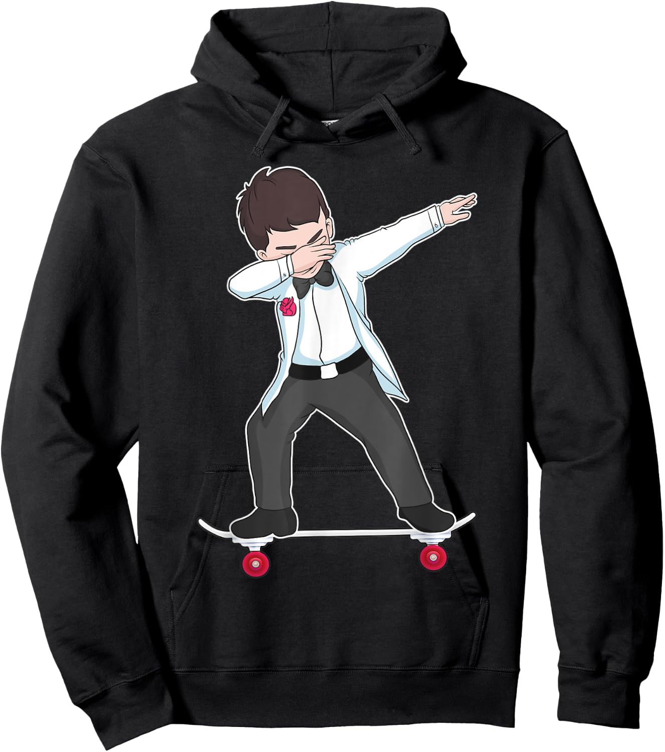 Skateboarding Wedding Groom on Skateboard Gift Skater Hoodie - Hoodie | Black