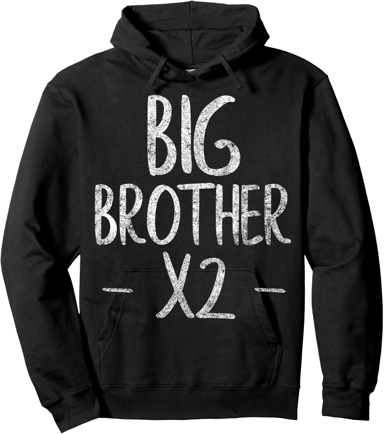 Cute Big Bro Again Funny Party Gift Big Brother x2 Hoodie - Hoodie | Black
