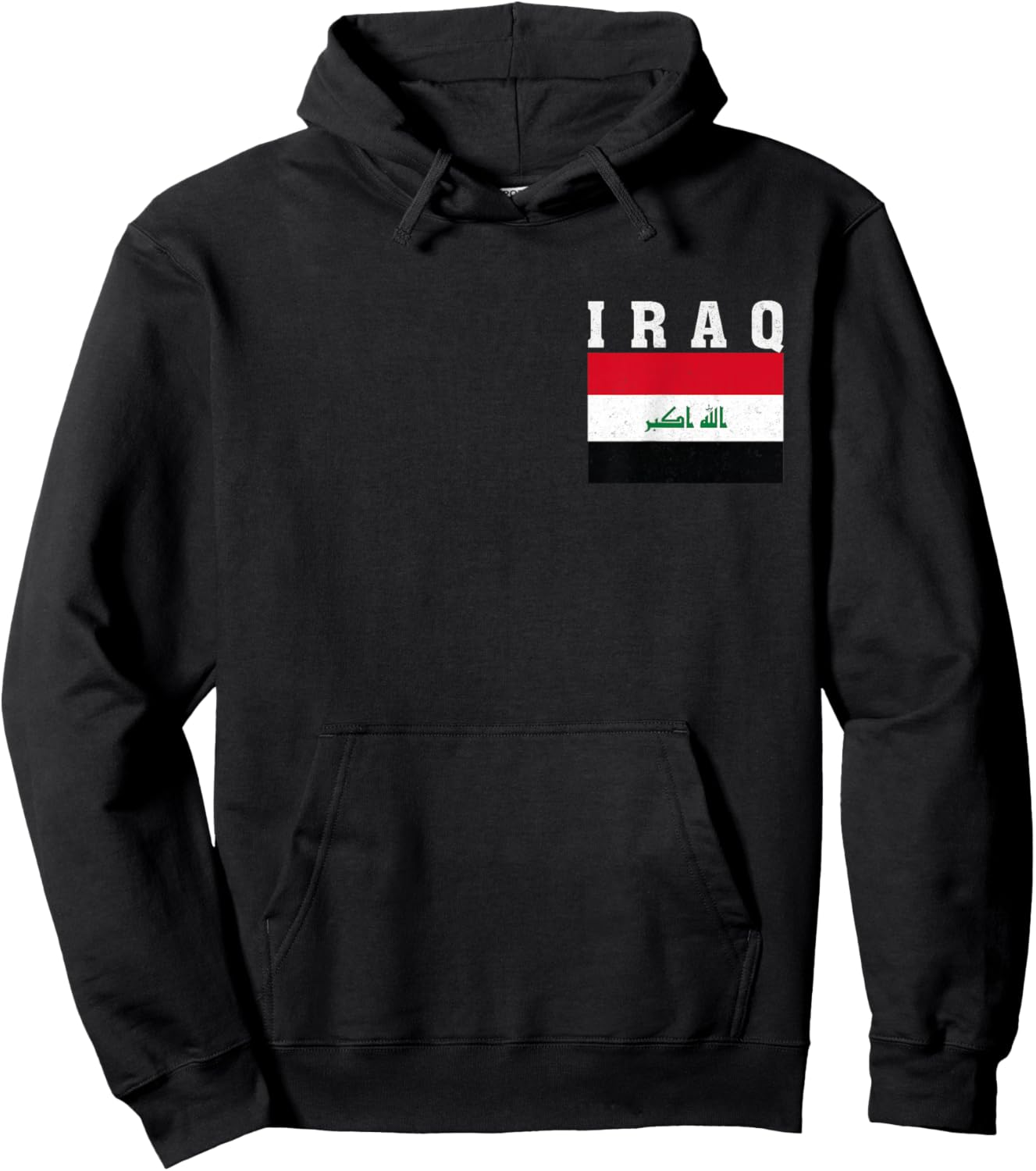 Iraq Flag Patriotic National Roots Souvenir Hoodie - Hoodie | Black