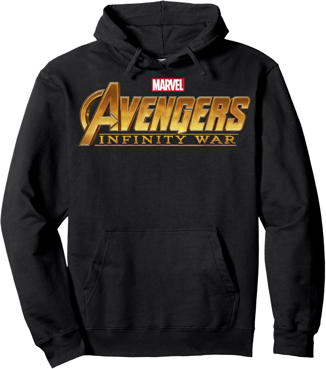 Marvel Avengers Infinity War Golden Logo Graphic Hoodie - Hoodie | Black