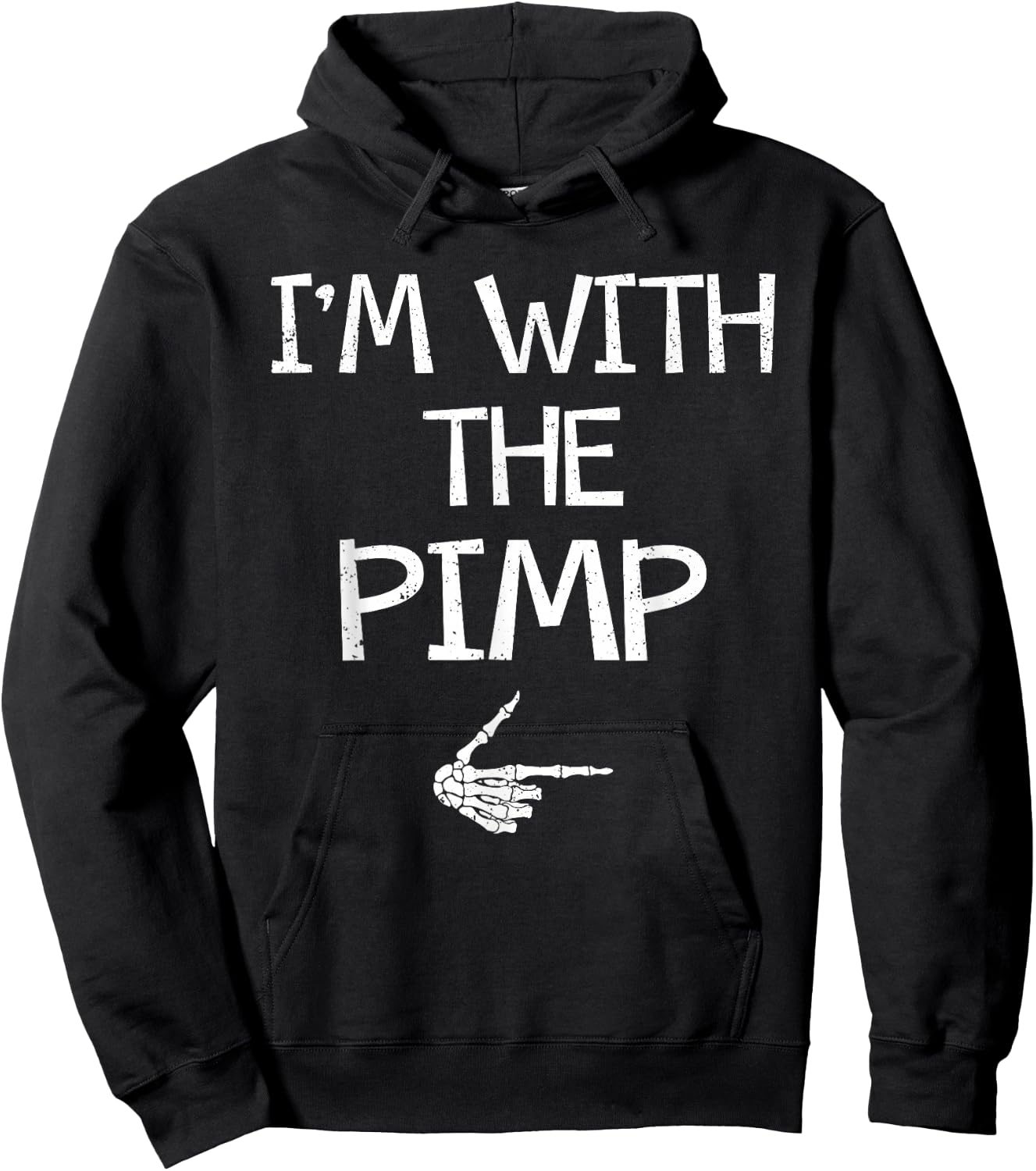 I'm With The Pimp Easy Halloween Costume Couples Matching Hoodie - Hoodie | Black