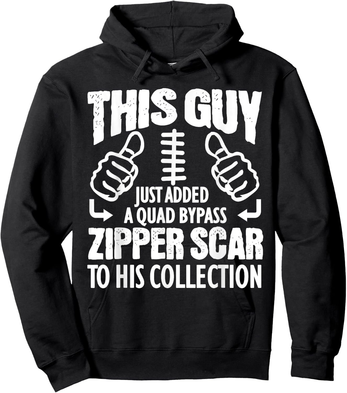 Heart Surgery Recovery Gift Quadruple Bypass Survivors. Hoodie - Hoodie | Black