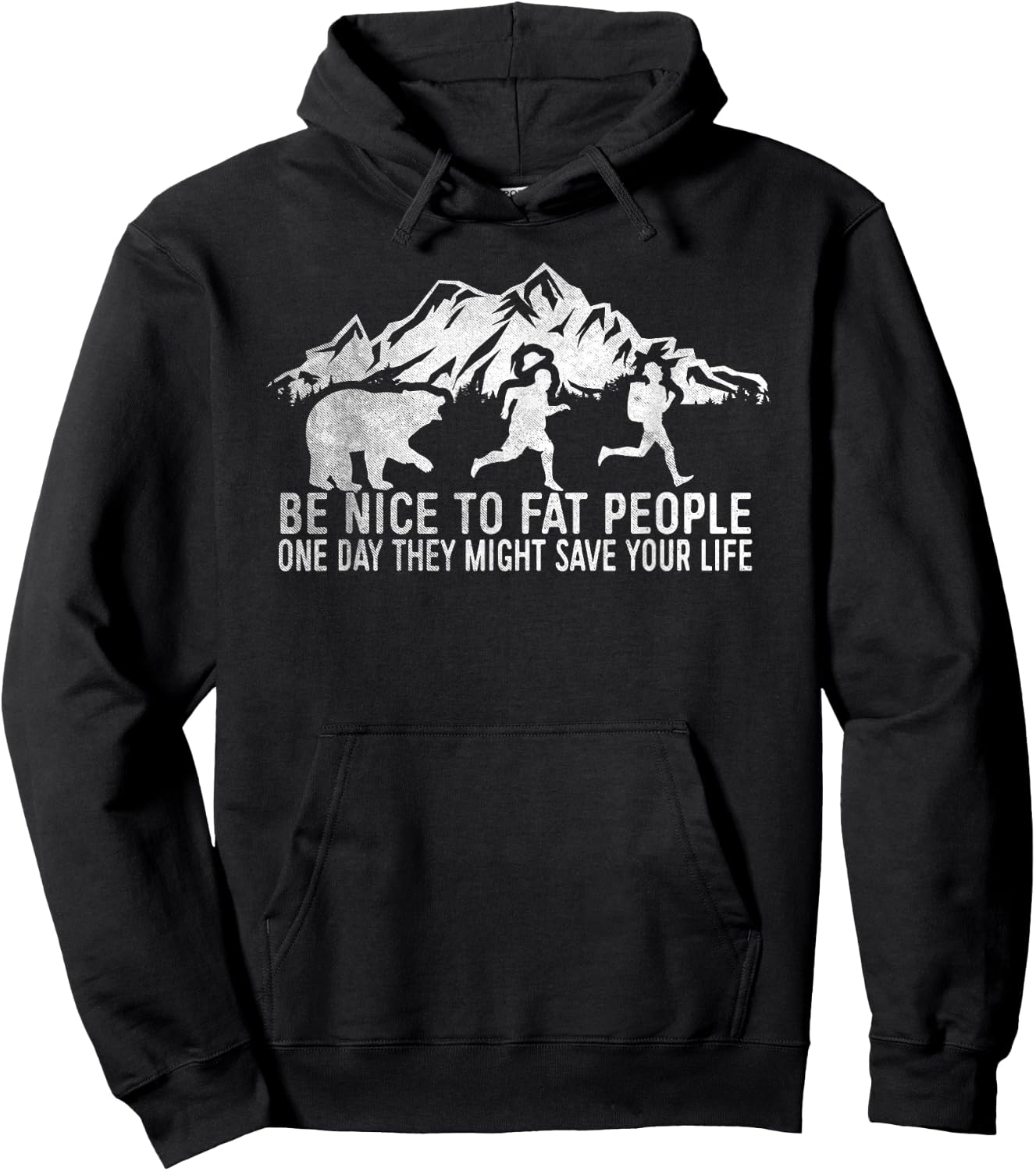 Be Nice To Fat People Shirt Funny Camper Shirt Hoodie - Hoodie | Black