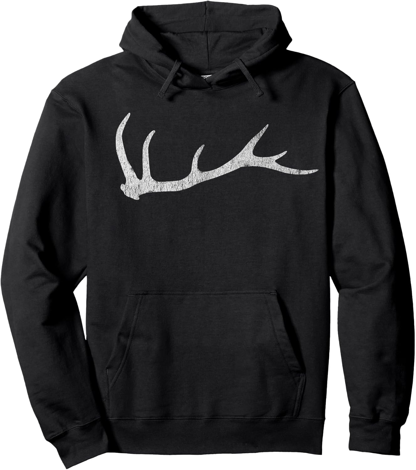 Elk Shed 6 Point Antler Rack Hunting Hoodie - Hoodie | Black