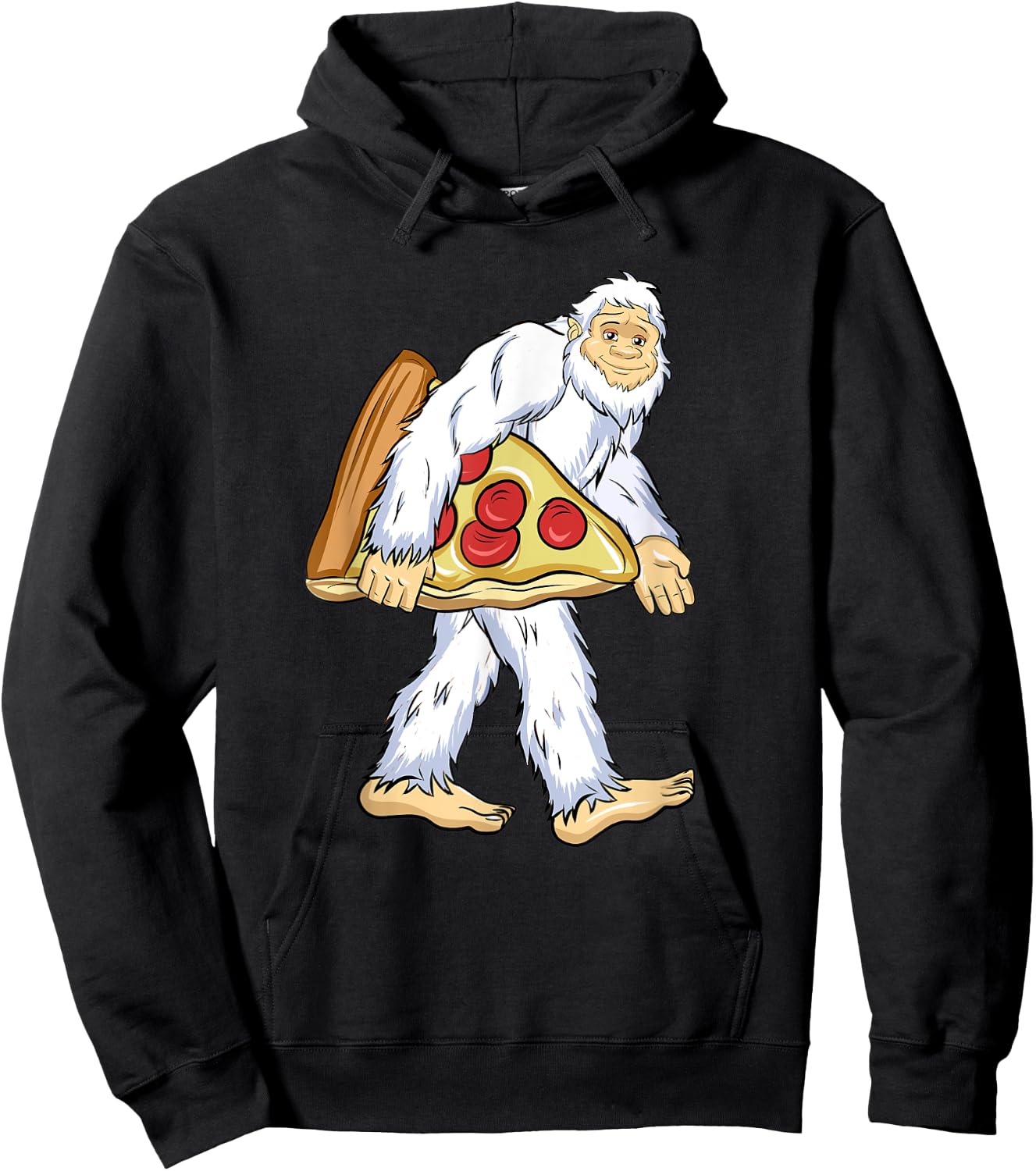 Yeti I Believe Lover Funny Monster Ape Man Pizza Snowman Hoodie - Hoodie | Black