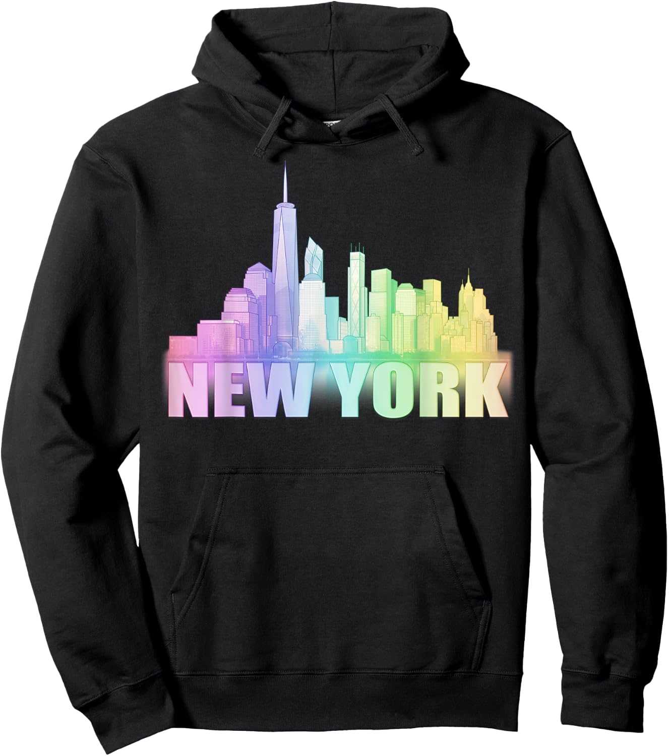 NYC New York City Skyline Souvenir Liberty Tower Hoodie - Hoodie | Black