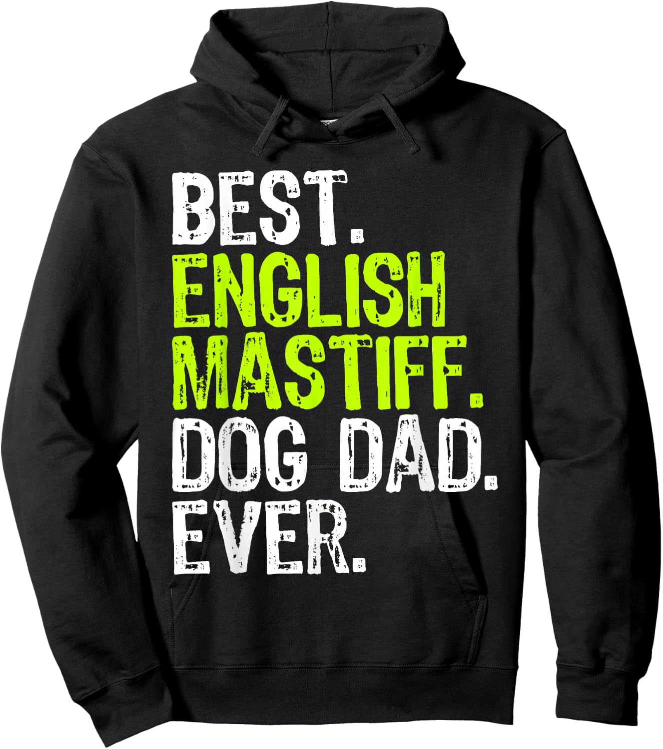 English Mastiff Dog Dad Fathers Day Dog Lovers Hoodie - Hoodie | Black