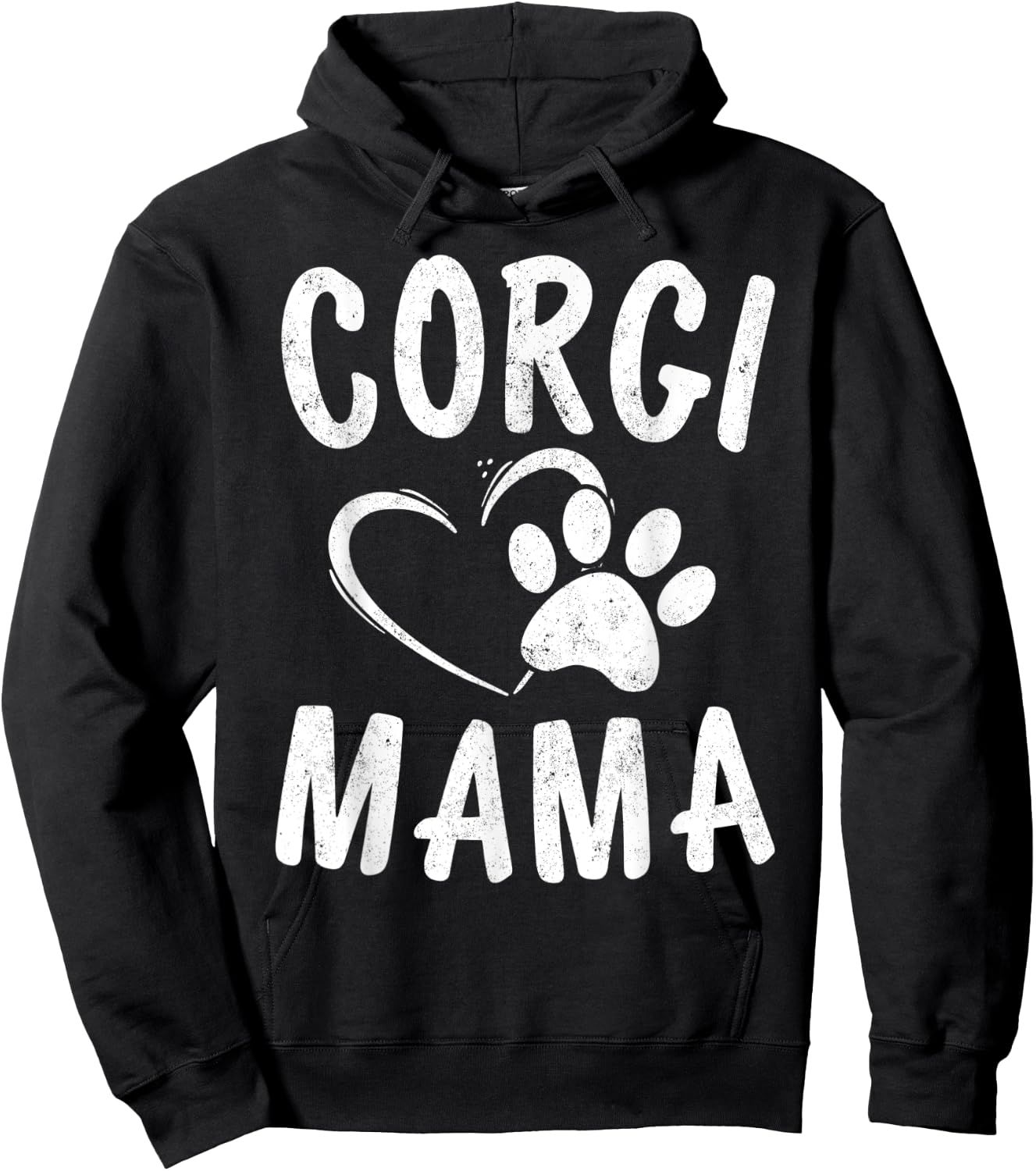 Fun Welsh Corgi Mama Gift Pet Lover Apparel Dog Mom Hoodie - Hoodie | Black