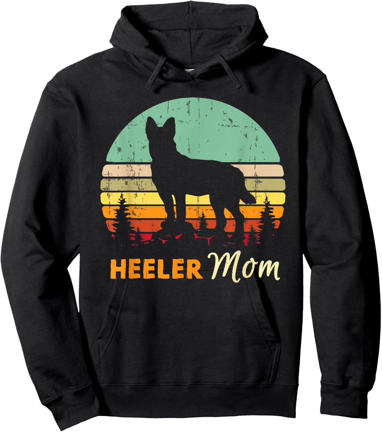 Heeler Mom Shirt | Mama, Mother, Pet Cattle Dog Owner Gift Hoodie - Hoodie | Black
