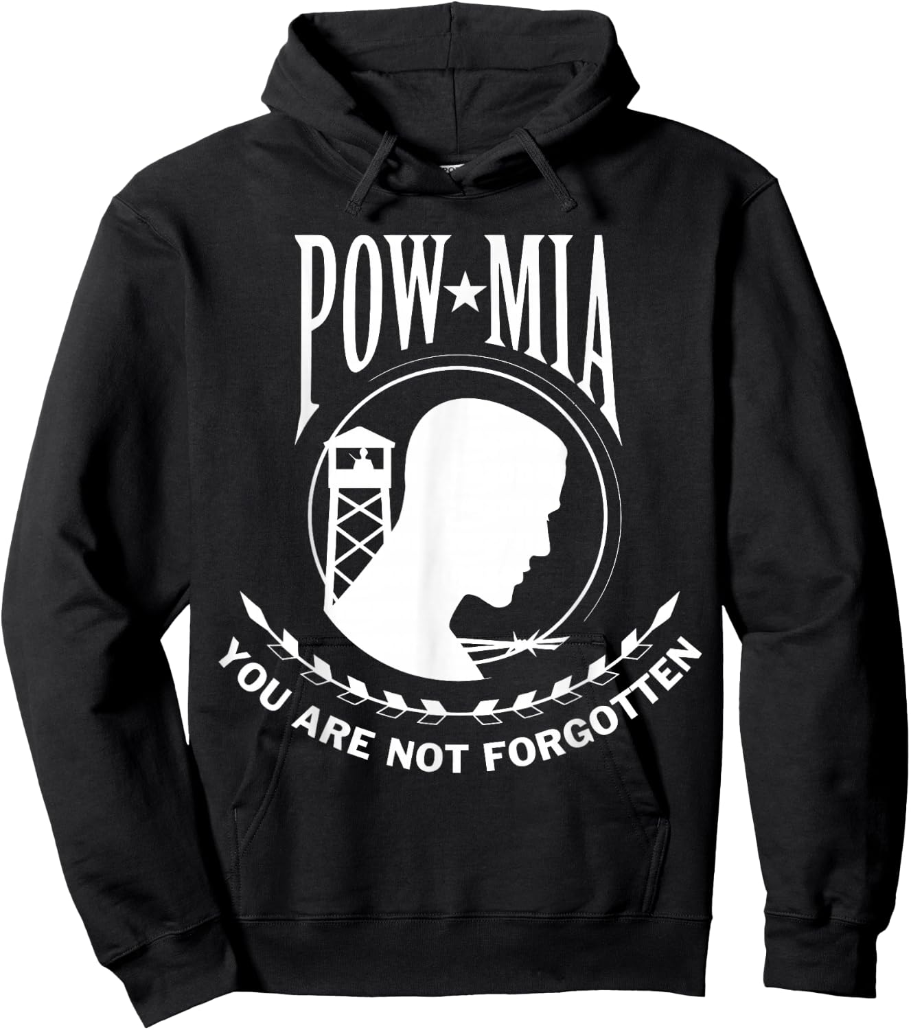 POW MIA Flag You are Not Forgotten USA Hoodie - Hoodie | Black