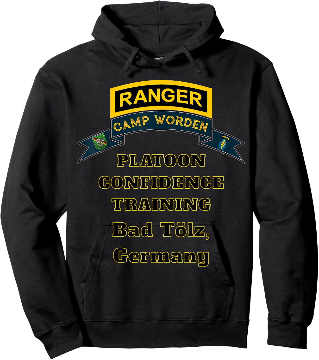 Camp Worden Platoon Confidence Training Dark Color Hoodie - Hoodie | Black