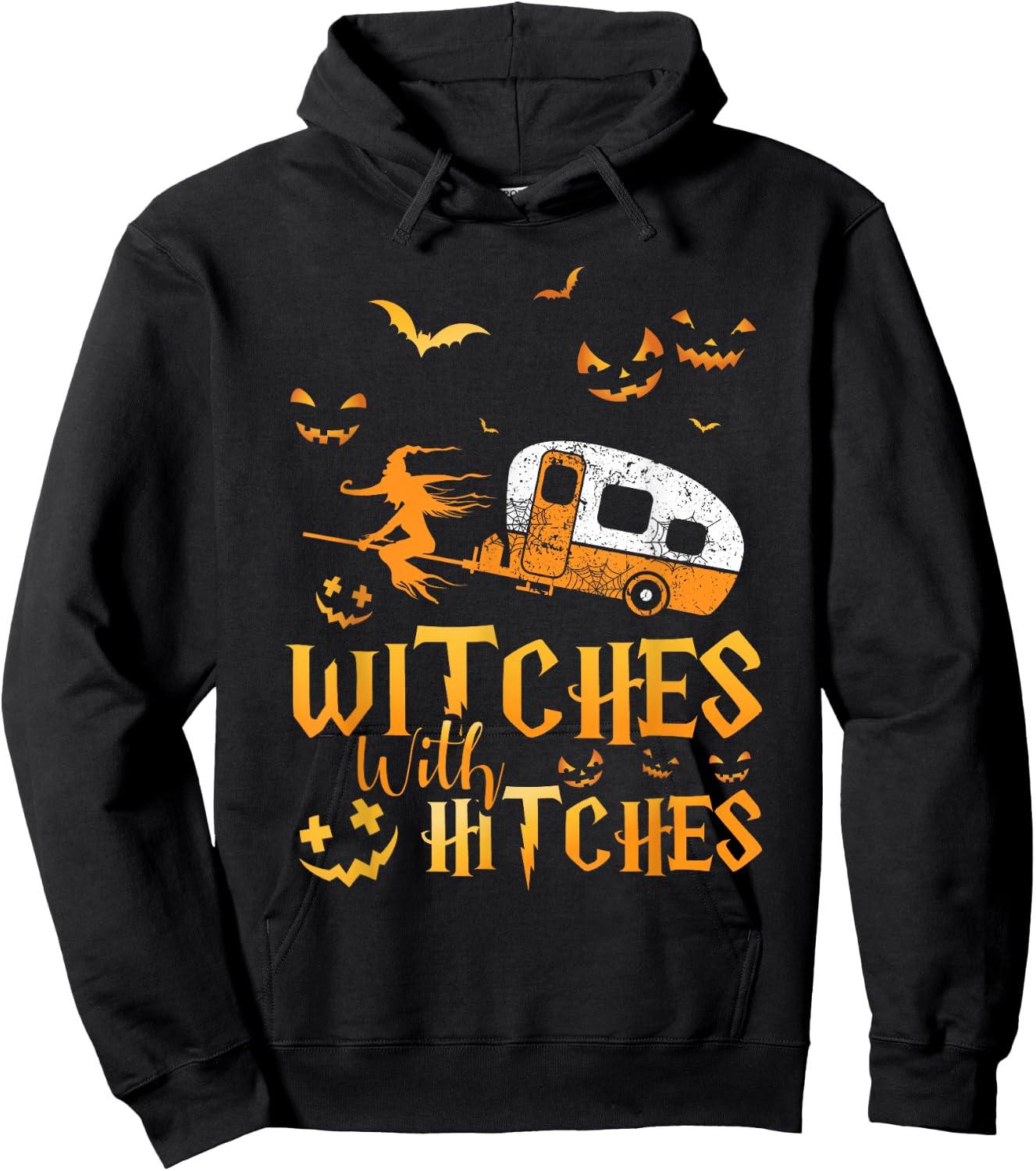 Witches With Hitches Camping Hoodie - Hoodie | Black