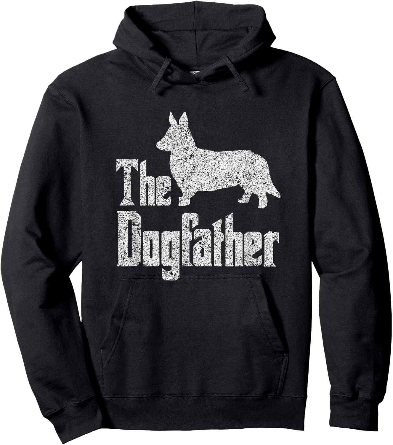 The Dogfather Cardigan Welsh Corgi funny dog gift Women Girls Kids Hoodie - Hoodie | Black
