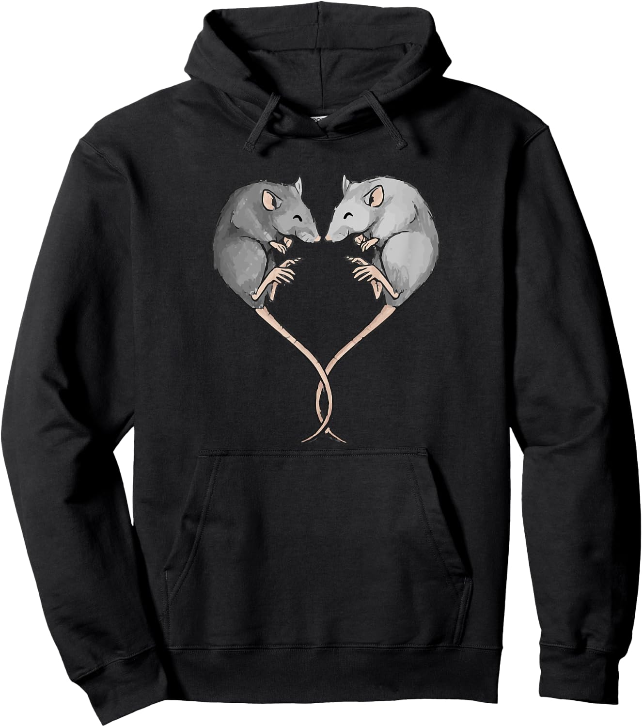 Cute Heart Pet Rat Lover Hoodie - Hoodie | Black