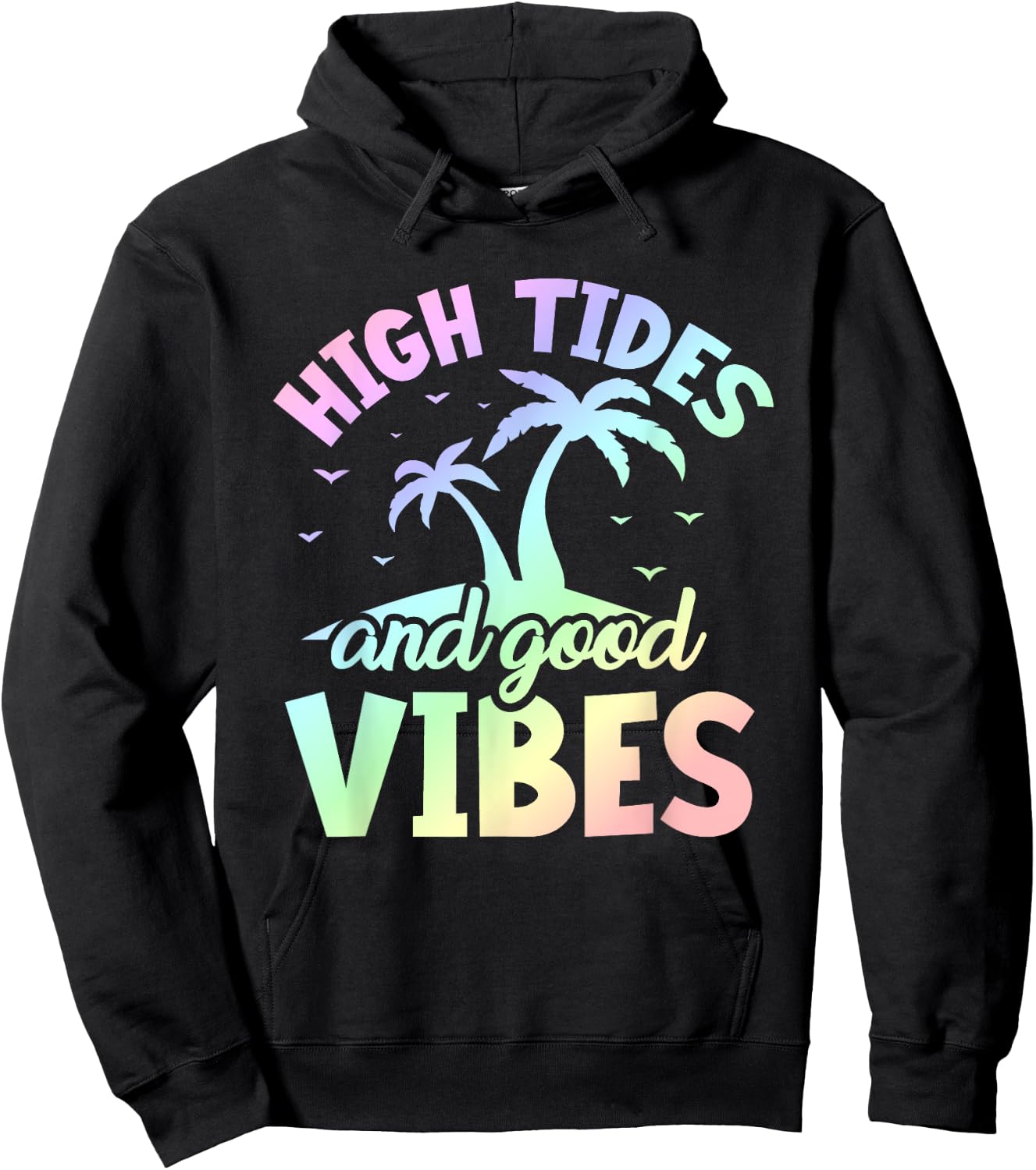 High Tides and Good Vibes - Sommer Beach Life Hoodie - Hoodie | Black