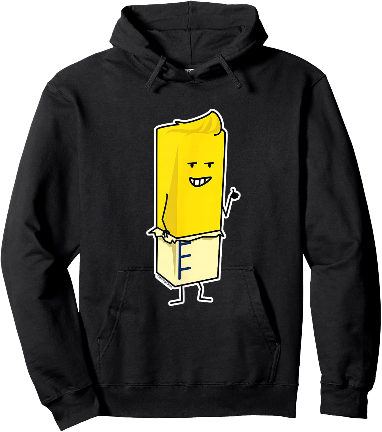 Buttered Buttery Stick of Butter Happy Thumbs Up Hoodie - Hoodie | Black