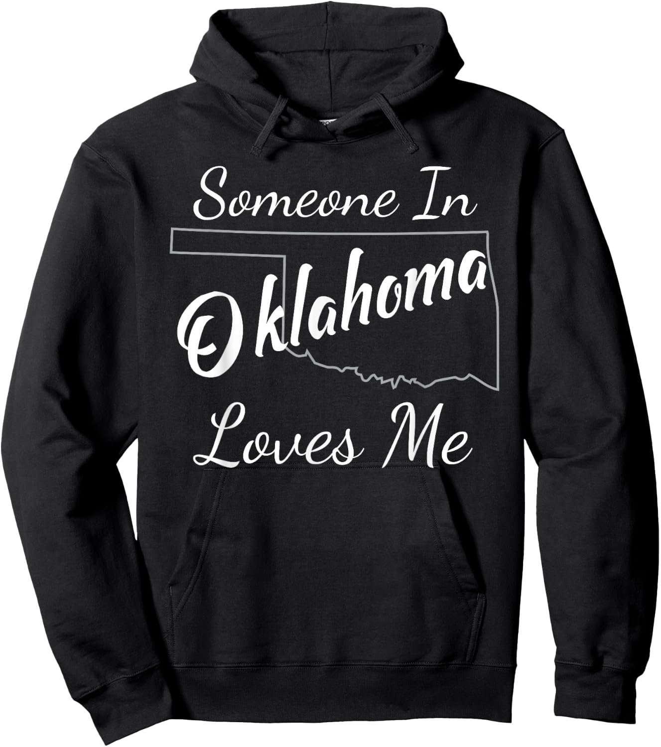 Someone in Oklahoma Loves Me State Silhouette Hoodie - Hoodie | Black