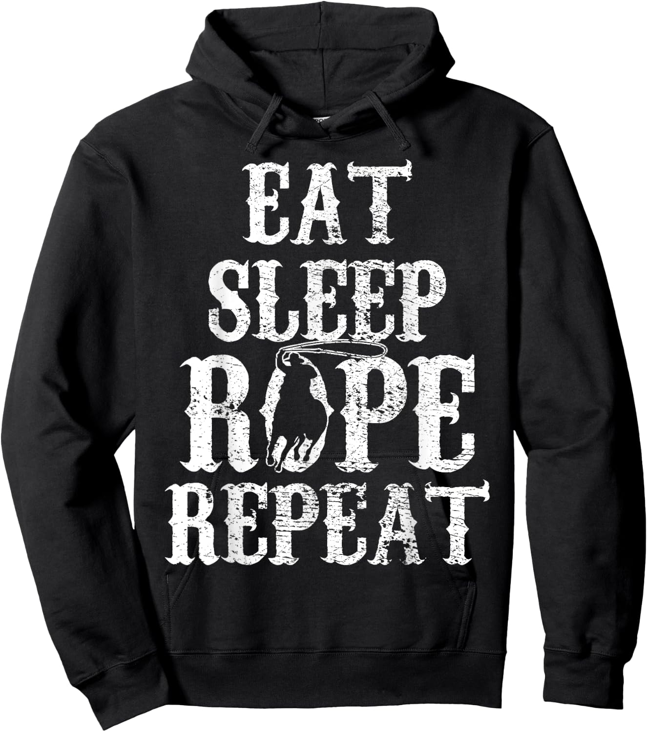 Cowboy Rope Western Riding Horse Vintage Gift Hoodie - Hoodie | Black