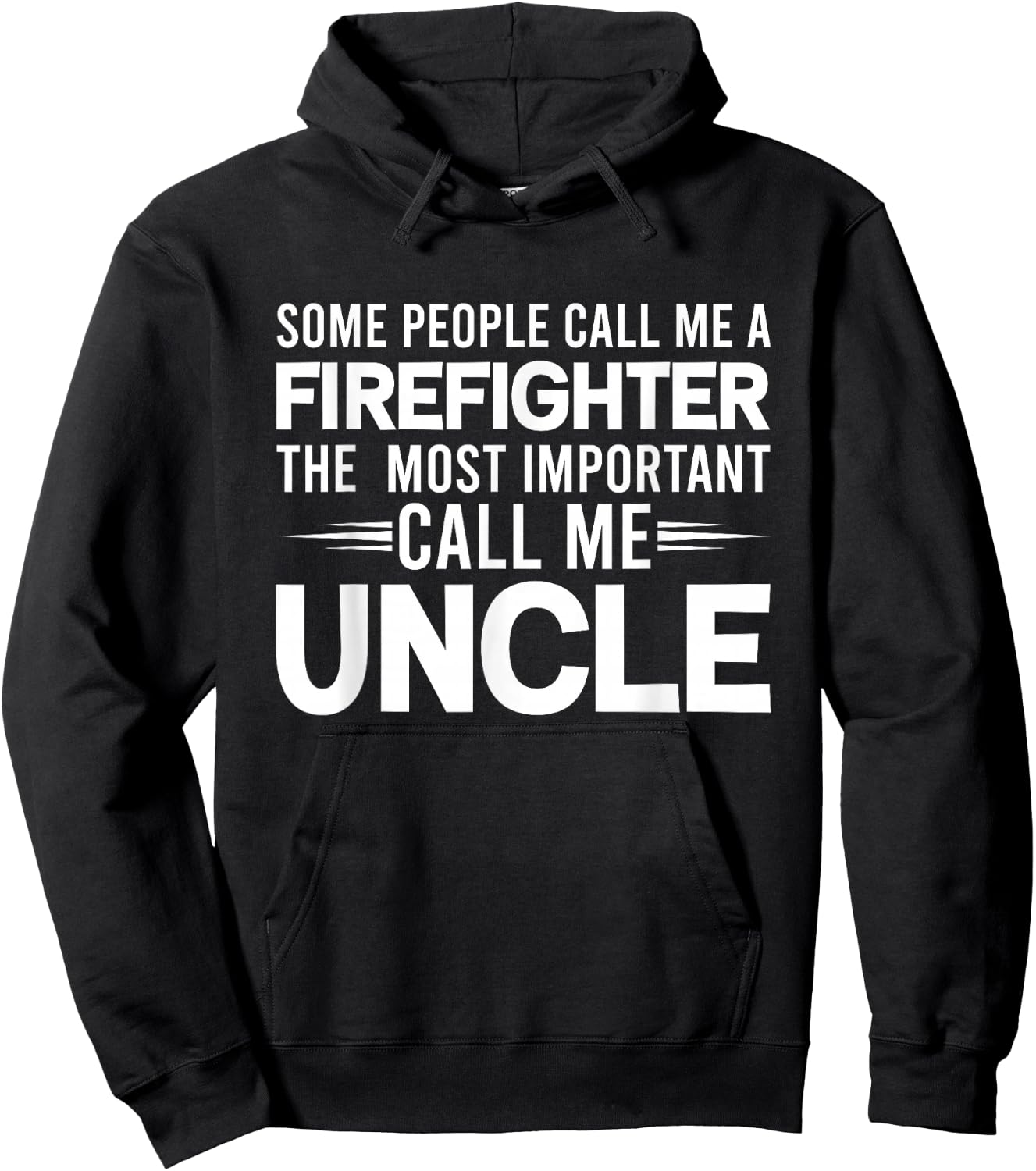 Proud Uncle People Firefighter Thin Red Line Gifts Hoodie - Hoodie | Black