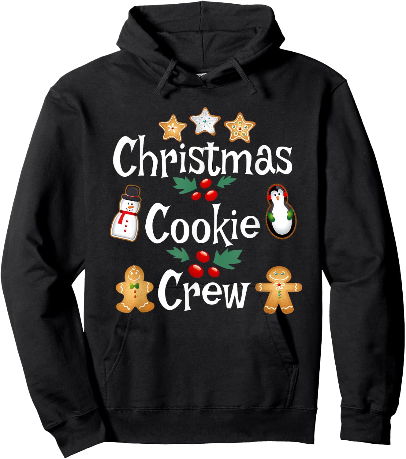 Bakers Christmas Cookie Crew Family Baking Team Holiday Cute Hoodie - Hoodie | Black