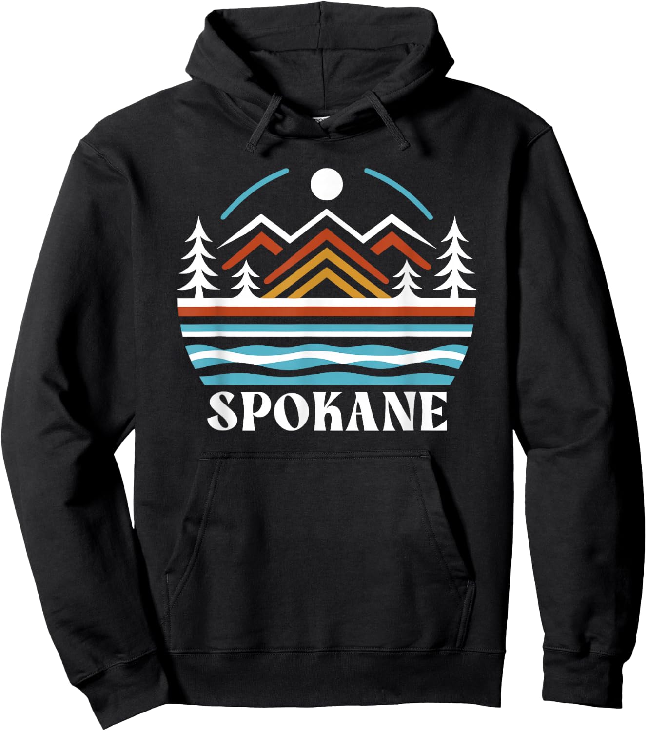 Spokane Washington, Spokane WA, Spokane Hoodie - Hoodie | Black