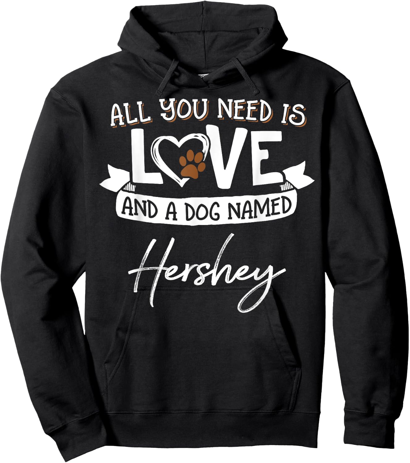 Cute Dog Named Hershey Shirt and Men Hoodie - Hoodie | Black