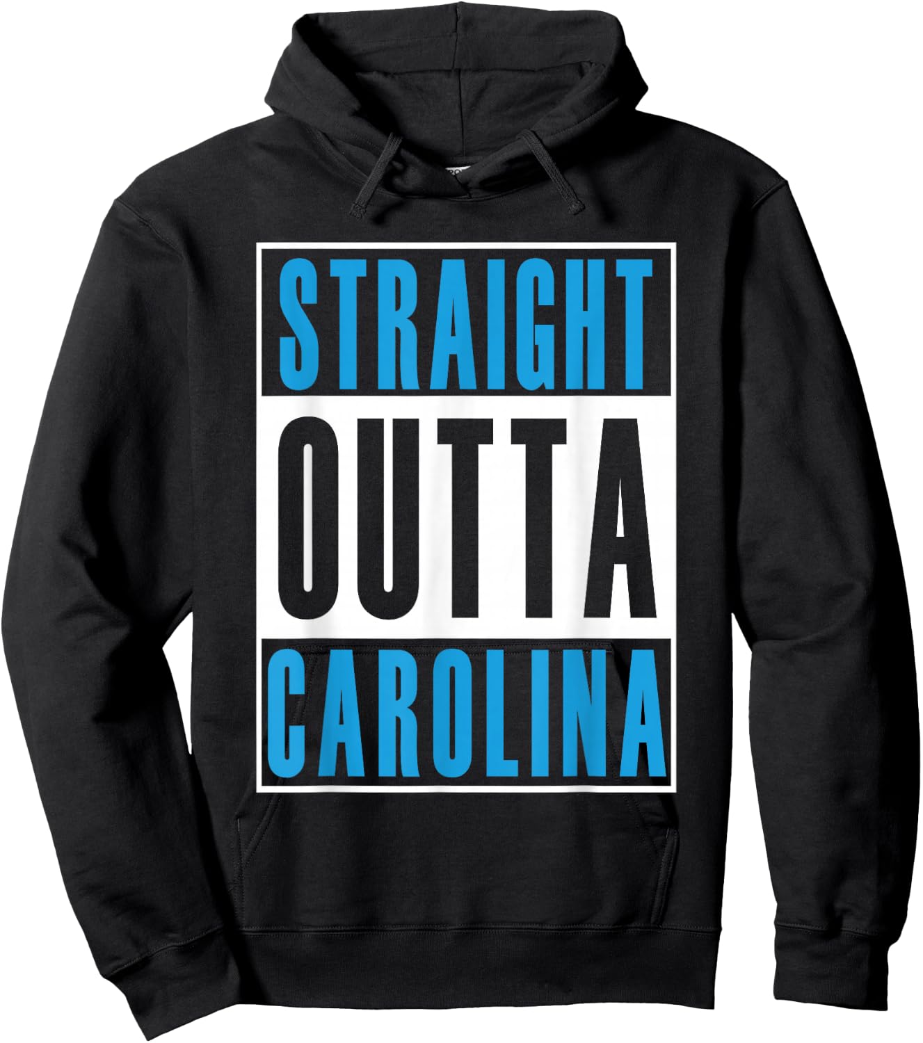 Straight Outta Carolina Men's T Shirt Hoodie - Hoodie | Black