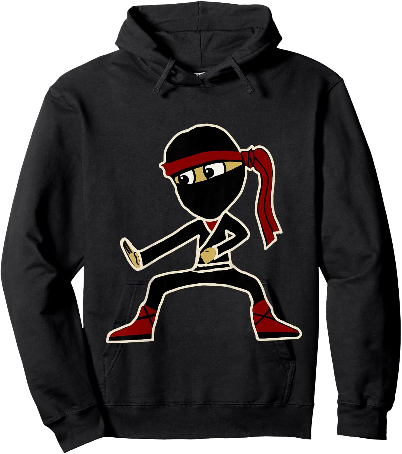 Kids Boys Toddler Cute Ninja for kids who like Ninjas Hoodie - Hoodie | Black