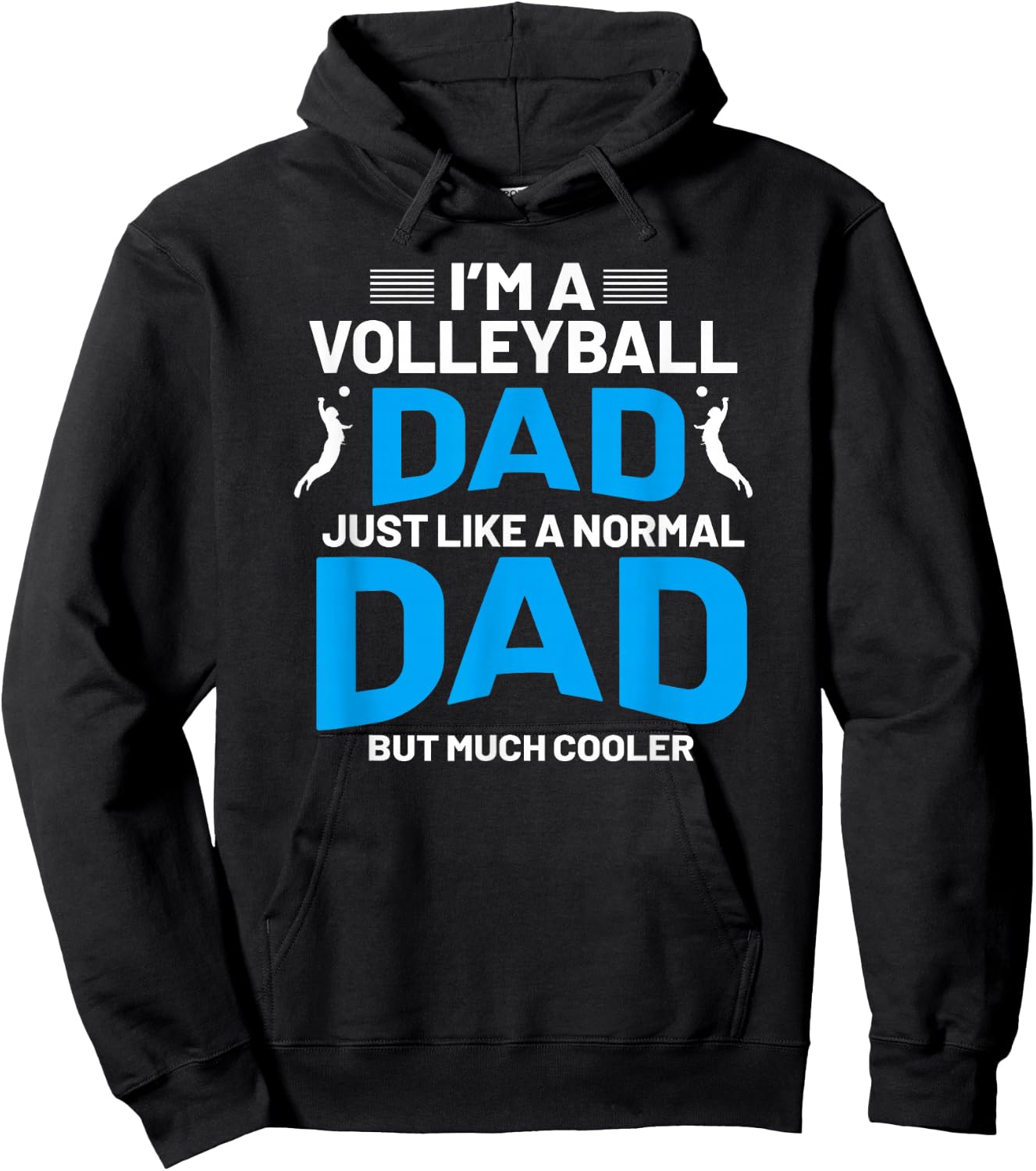 Cute Funny Volleyball Gift Dads and Men Hoodie - Hoodie | Black