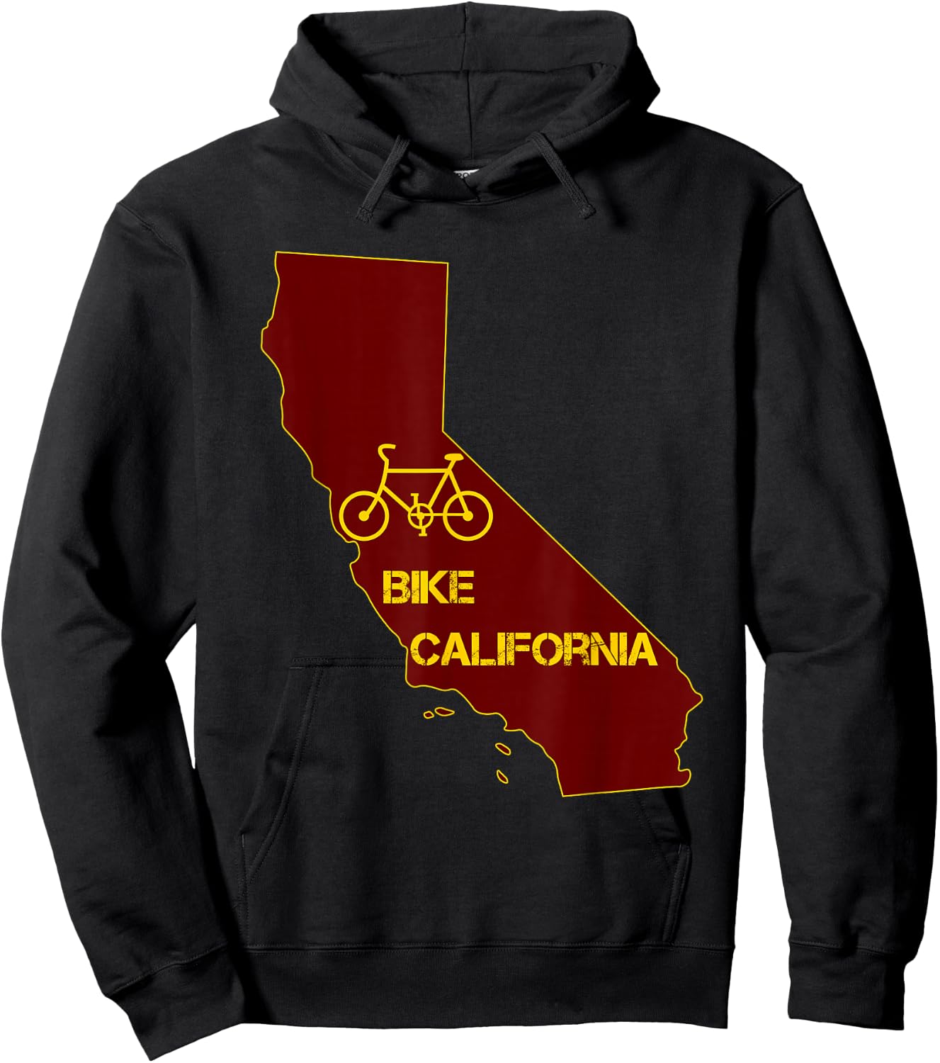 Bike California Shirt (Red Background) Hoodie - Hoodie | Black