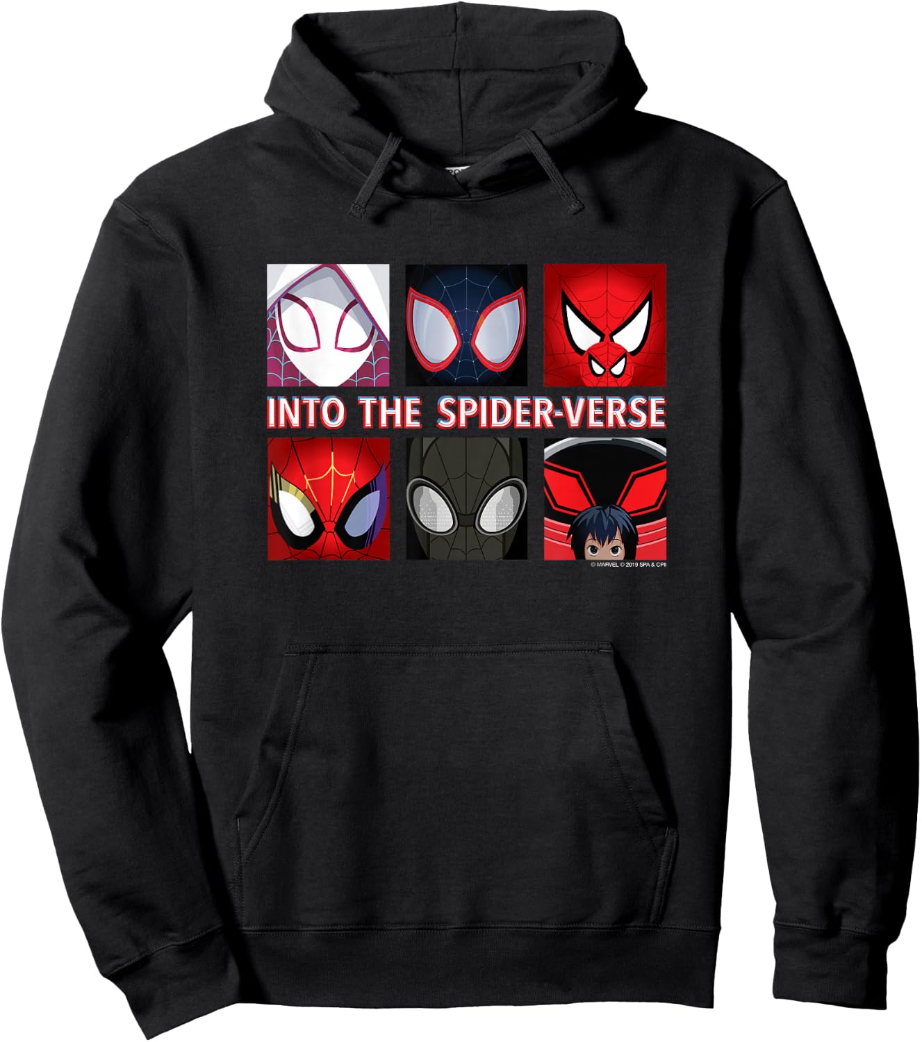 Marvel Spider-Man Into the Spider-Verse Spider-Heroes Hoodie - Hoodie | Black