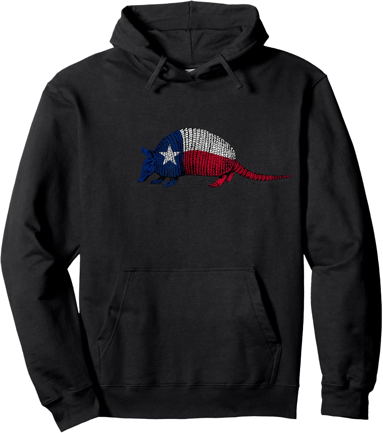 Armadillo Texas Flag Hoodie - Hoodie | Black