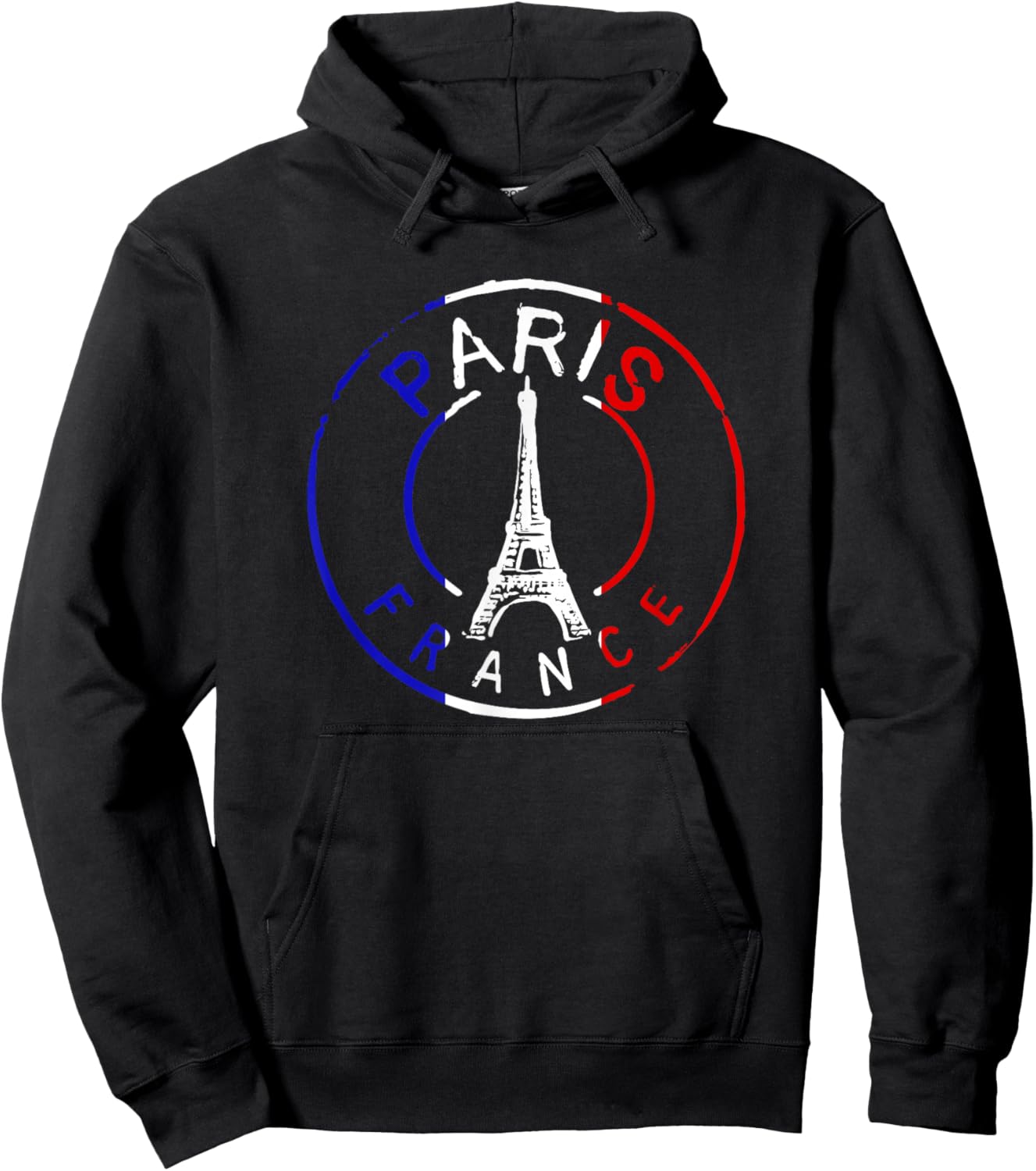 Vintage Retro Paris France Eiffel Tower Hoodie - Hoodie | Black
