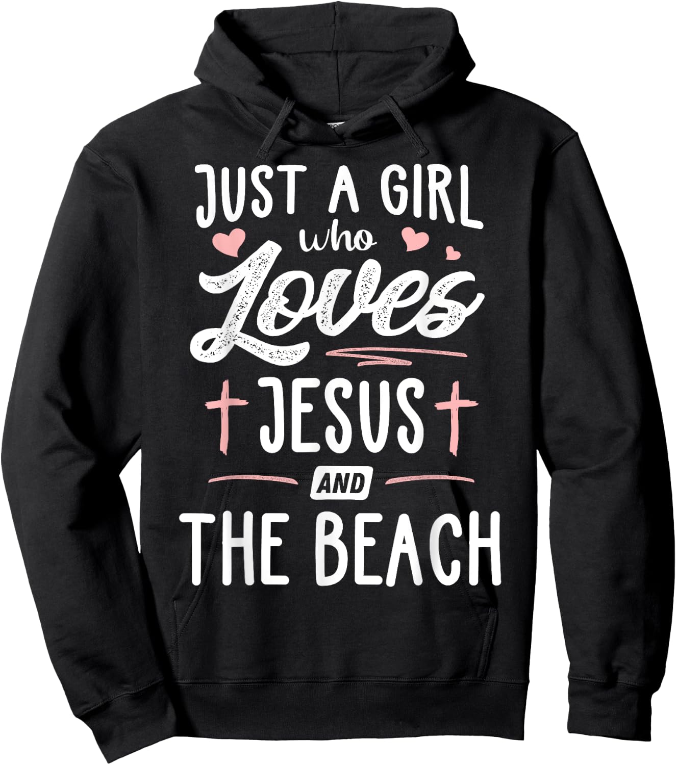 Just A Girl Who Loves Jesus And The Beach Gift Women Hoodie - Hoodie | Black