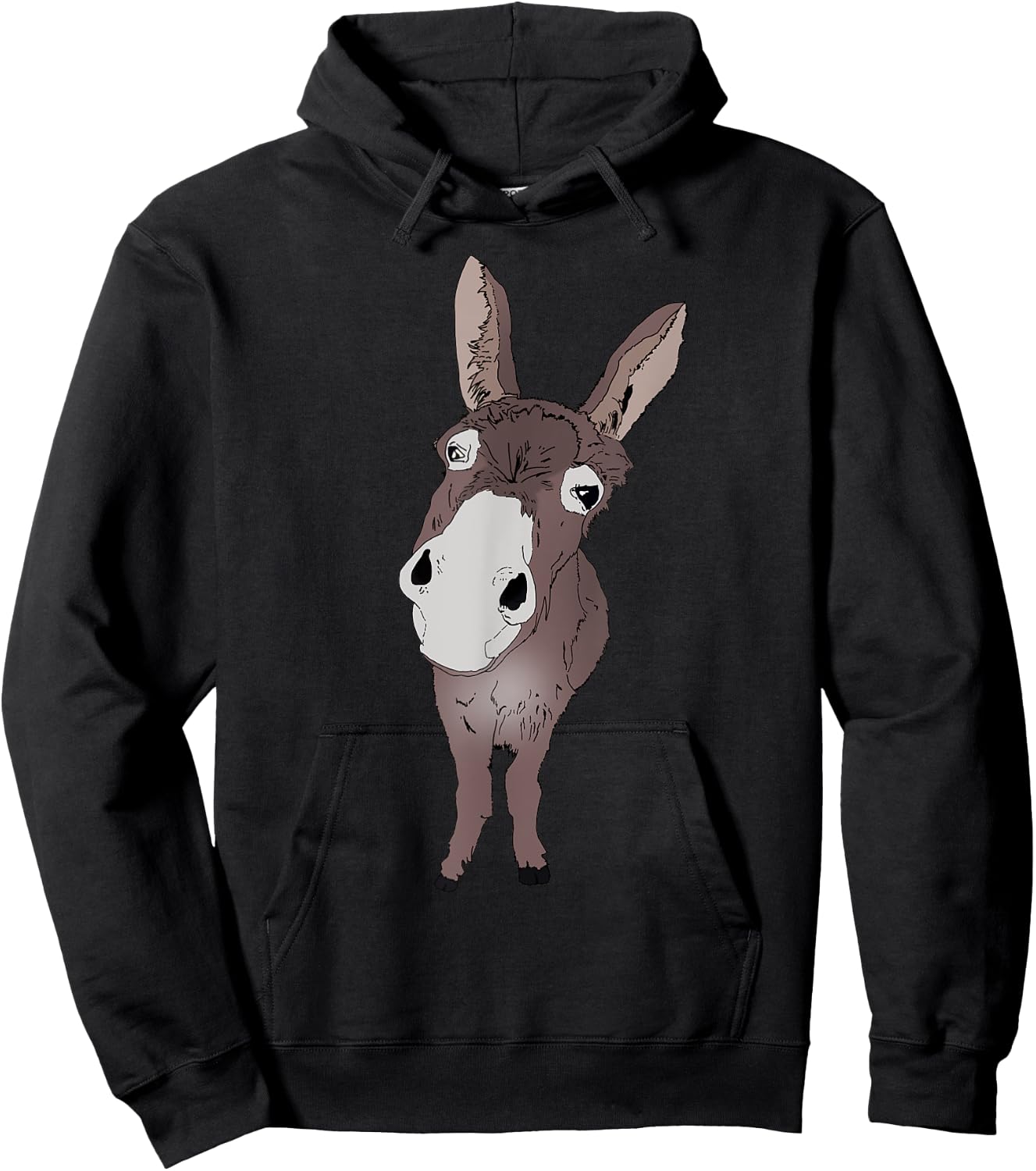 Funny looking Donkey Gift for Donkeys & Horses Hoodie - Hoodie | Black