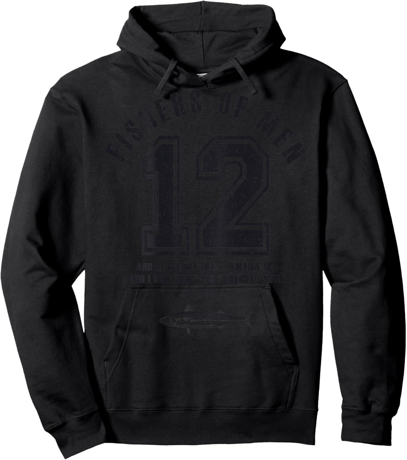 Fishers of Men 12 Disciples Christian Dad Bible Verse Hoodie - Hoodie | Black