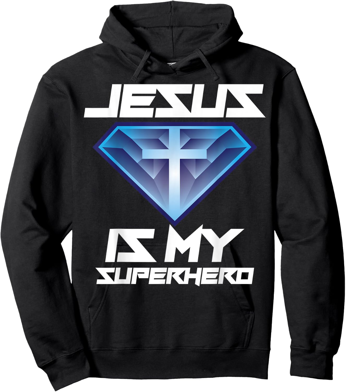 Jesus Is My Superhero Shirt | Cute Powerful Christian Gift Hoodie - Hoodie | Black