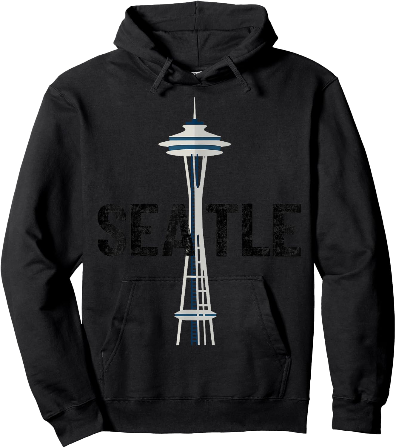 Cool Seattle Space Needle Traveler Souvenir Washington State Hoodie - Hoodie | Black