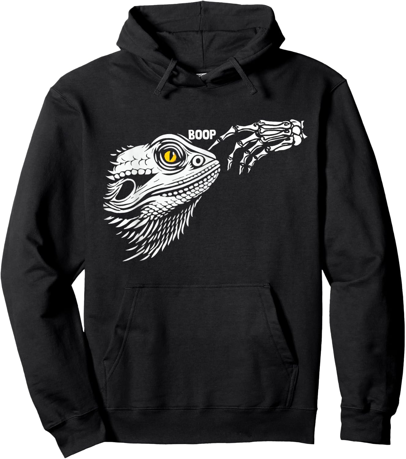 Skeleton Hand Boop Bearded Dragon Halloween Bearded Dragon Hoodie - Hoodie | Black