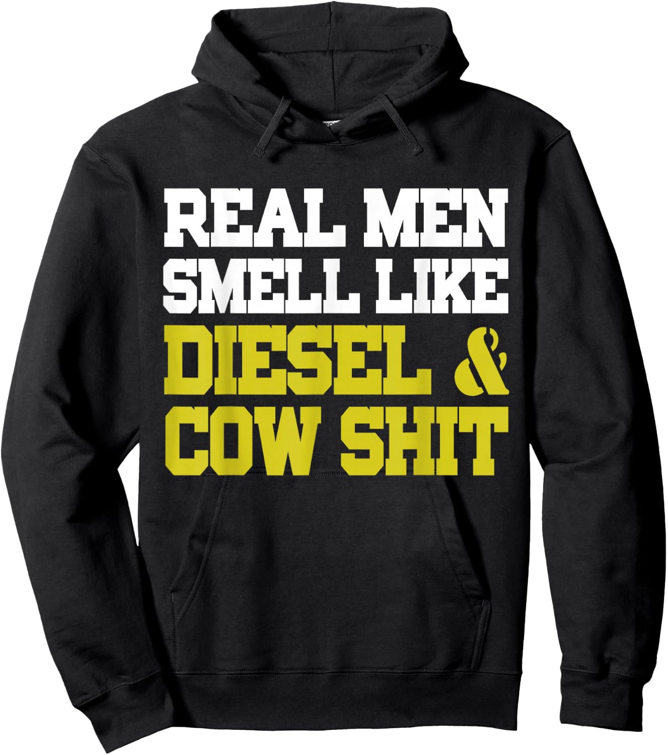 Real Men Smell Like Cow Shit & Diesel Shirt Farmer Hoodie - Hoodie | Black