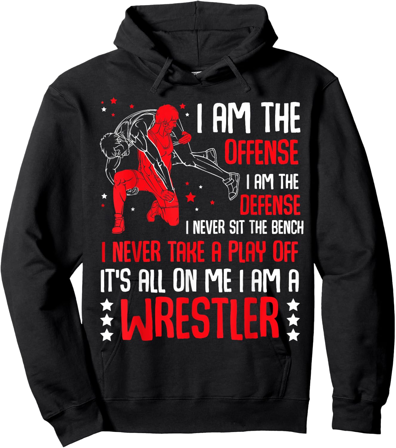 I Am A Wrestler Wrestling Catching Match Training Coach Hoodie - Hoodie | Black