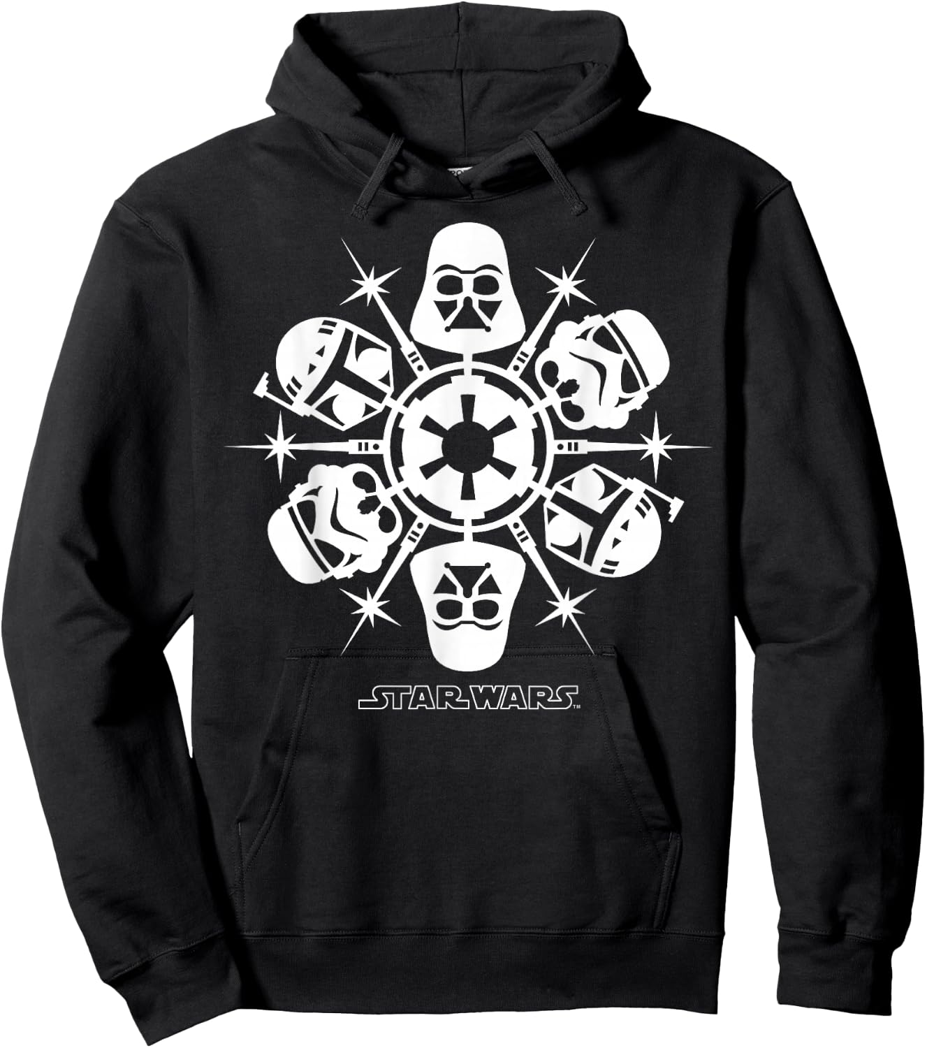 Star Wars Dark Side Snowflake Christmas Hoodie - Hoodie | Black